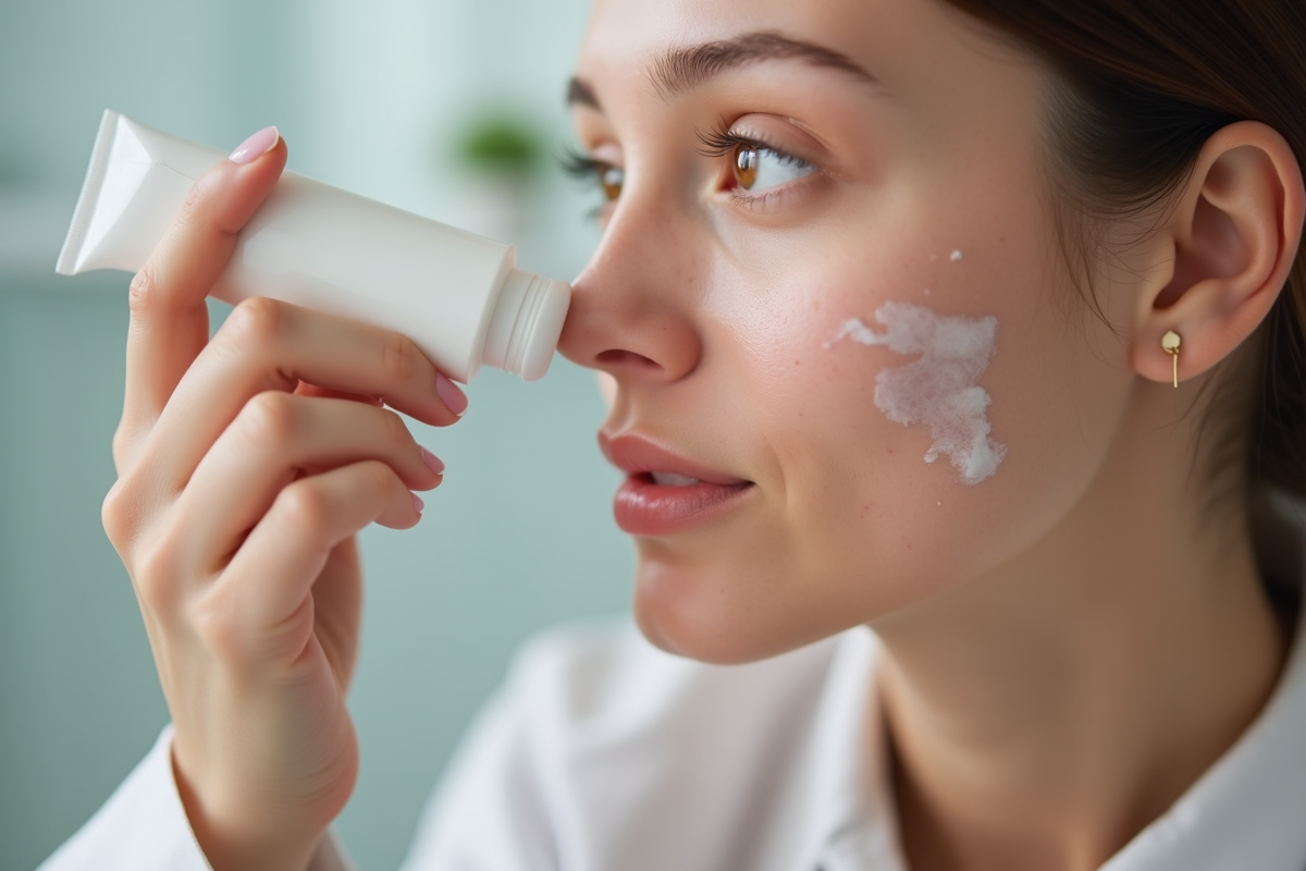 Main appliquant une creme contre l