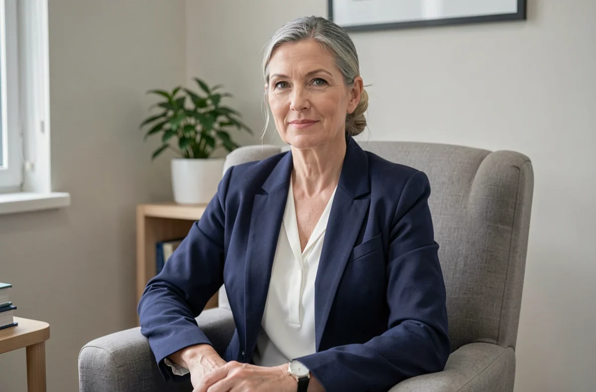 Catherine Gonthiez, psychologue clinicienne, dans son cabinet de consultation