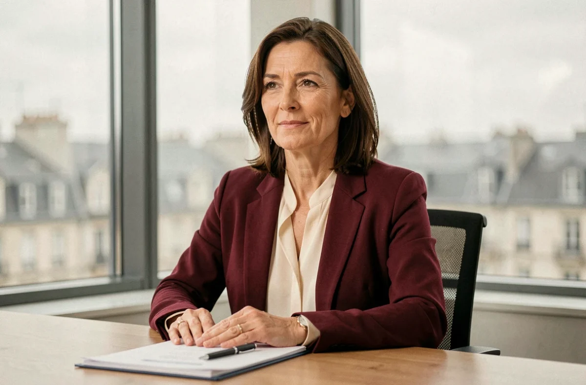 Delphine Houel, psychologue du travail, en consultation professionnelle dans son bureau